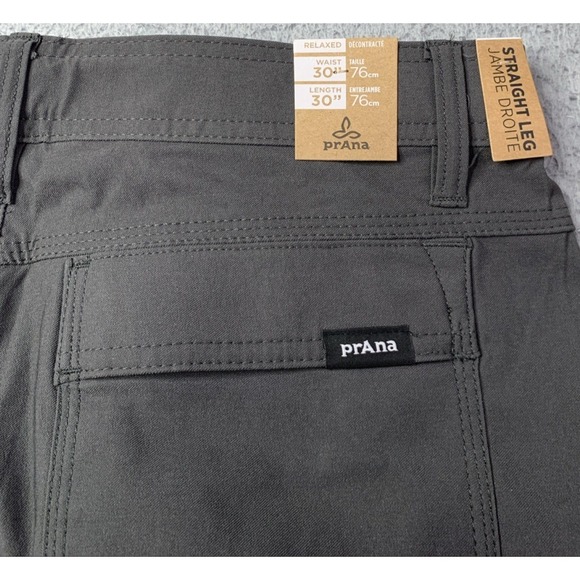 New Prana Pants Mens 30x30 Stretch Zion II Relaxed Fit Straight Leg Drak Iron - Picture 13 of 14